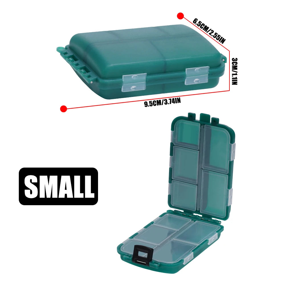 Fishing Tackle Bait Storage Boxes, Portable Double-Sided Lure Hook Organizer, Mini Utility Lures Fishing Box