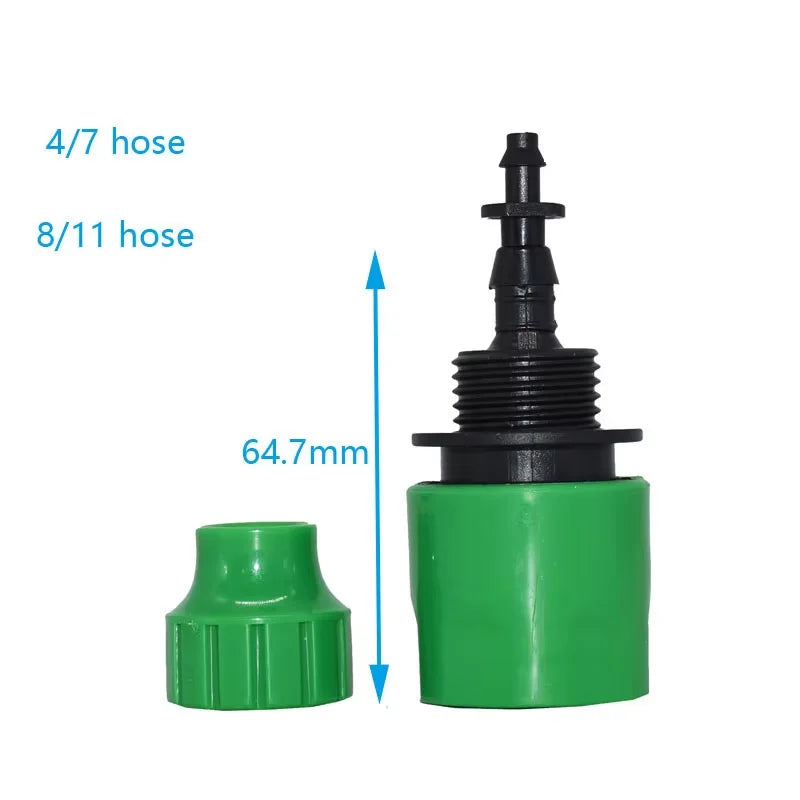 10m Hose Cooling Water Mist Sprayer System Gray Spray Head Garden Atomizer for Outdoor Greenhouse with 4/7mm Connector