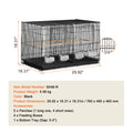SucceBuy Flight Bird Cage Stackable Divided Small Animal Cage for Kinds of Birds Pet Travel Birdcage with Handle and Perches