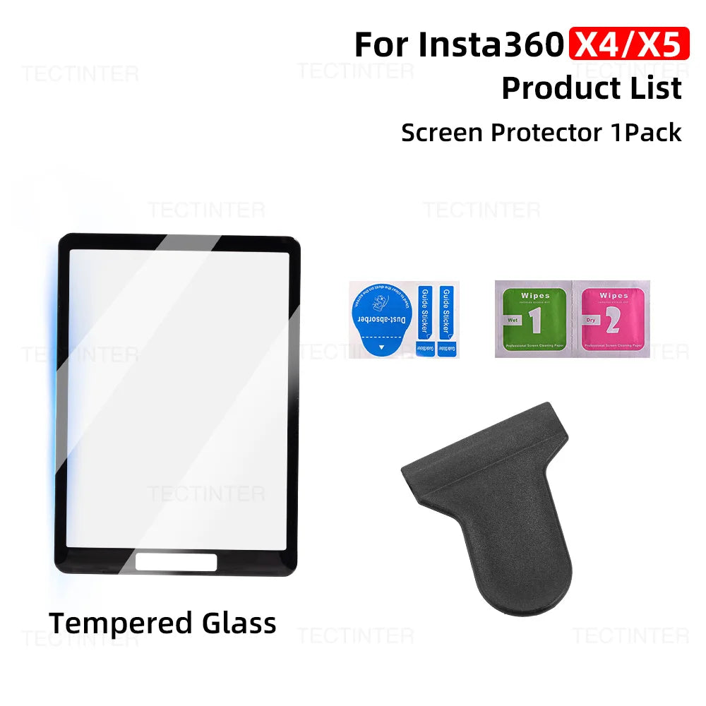 For Insta360 X4 Lens Guard + Screen Protector Anti-scratch Protective Film for Insta 360 X5 Lens Protector Accessories Kit