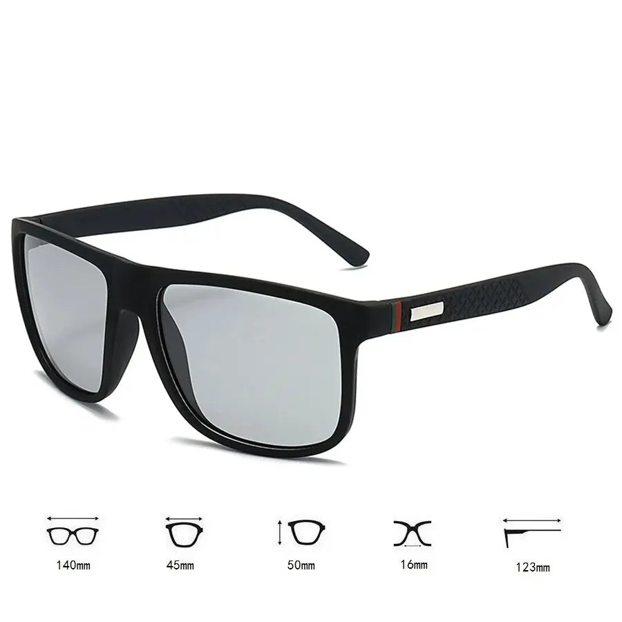 Fashion Photochromic Polarized Sunglasses Men Women Vintage Square Men's Sun Glasses Brand Designer Driving Fishing UV400 Shades