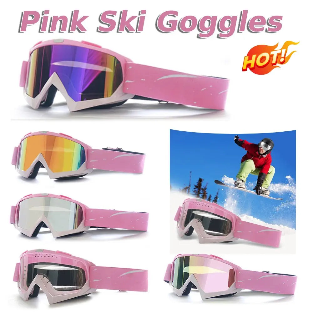 Motocross Glasses Motorcycle Pink Sunglasses Man MTB ATV Mask Windproof Protection Skiing Cycling Racing Off-Road Goggles
