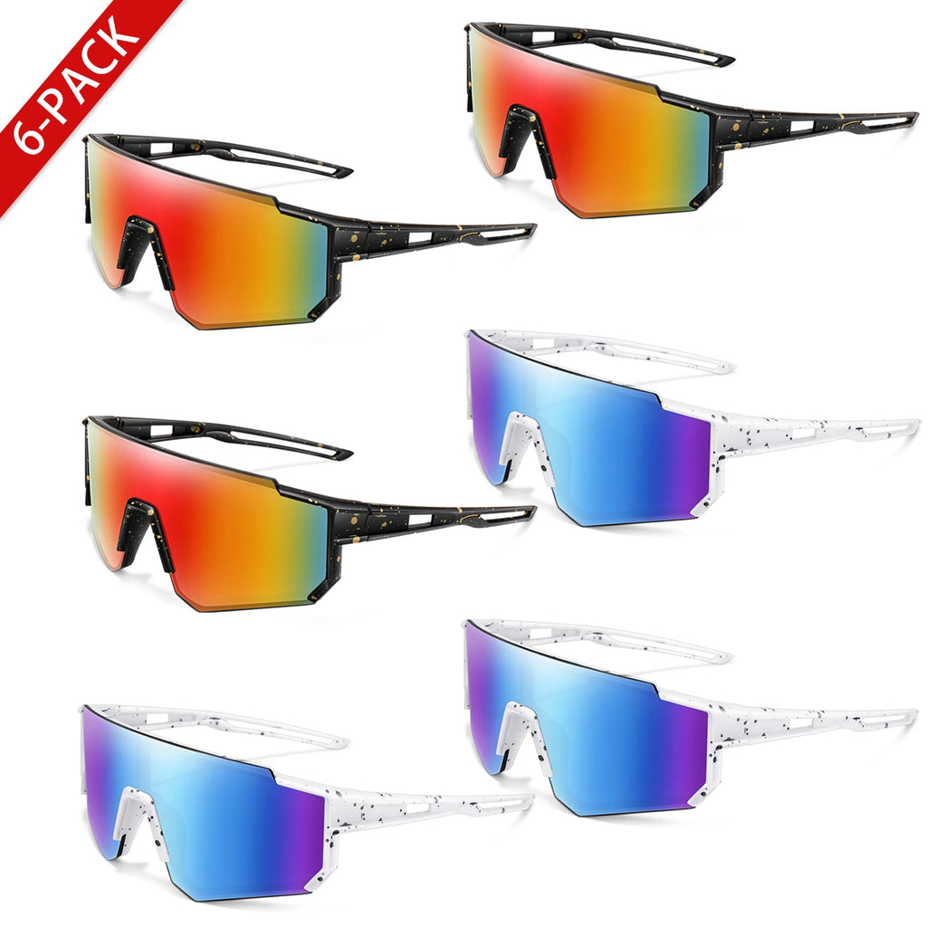 1/6 Pairs Youth Sunglasses with UV400 for Wholesale Goggles Retail Age 9-14 Years Old Boy Girls Baseball Cycling Running