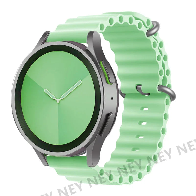 Ocean watch band For Samsung Galaxy Watch7 6 4-classic/5-Pro/active 2/Gear Silicone 22mm 20mm Bracelet Huawei GT 2 3 pro strap