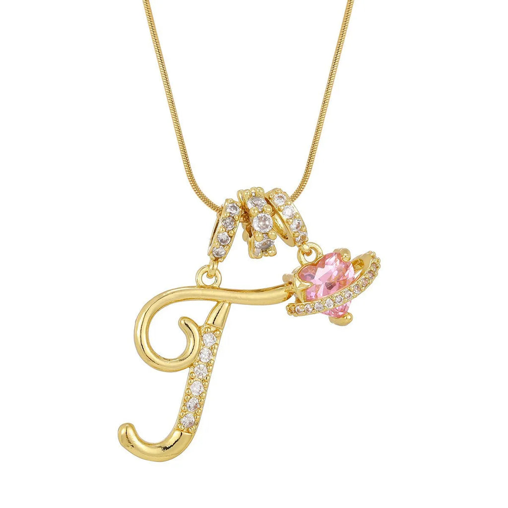 Fashion 26 English Letter Necklace for Women Sweet Girl Light Luxury High-End Stainless Steel Accessory Birthday Gift