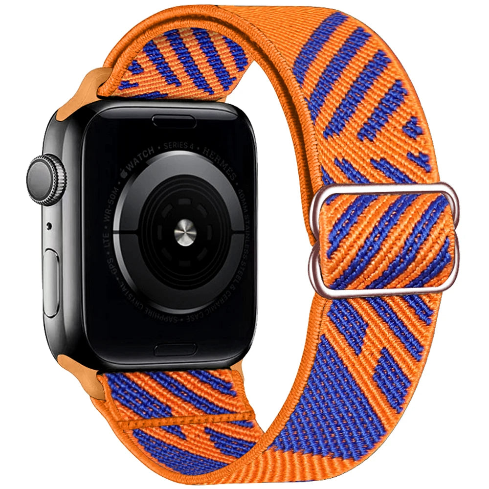 Scrunchie Strap for Apple Watch Band 45mm 44mm 40mm 41mm Adjustable Nylon Bracelet iWatch Series Ultra 3 4 5 SE 6 7 8 9 10 11