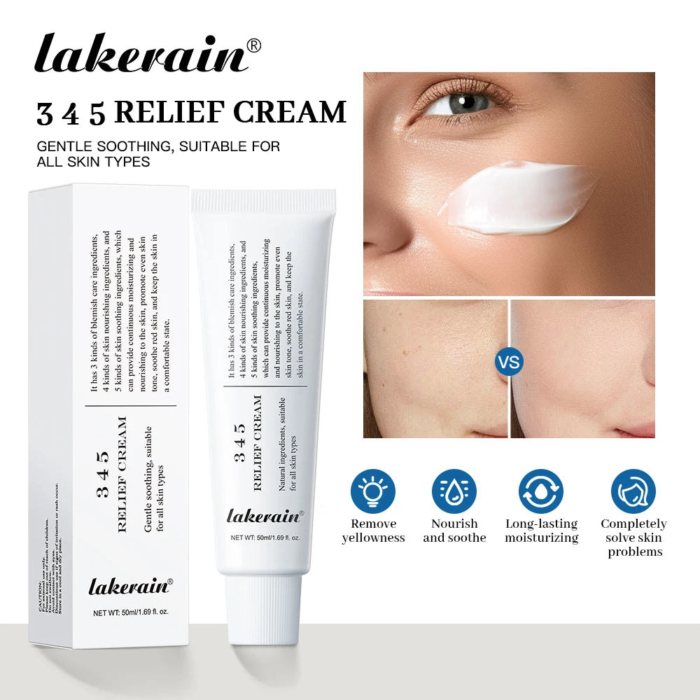 345 Relief Cream Address Blemishes Nourish Skin And Provide Moisturizing And Calming  Lifting Beauty Moisturizer Korean Product