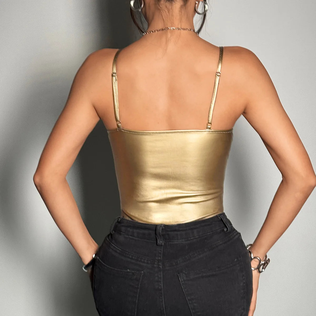 Shiny Sequin Bodysuit for Women Adjustable Strap Summer Streetwear Night Club Party Gold Silver Colors Jumpsuit Women