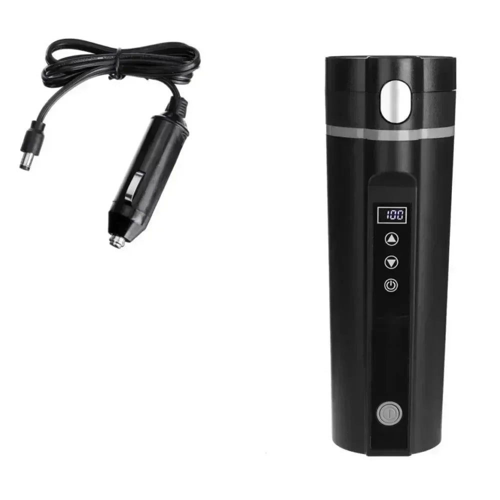 12V 24V 100W 450ml Universal Portable Intelligent Car Water Cup Electric Kettle Convenient Heating Boiling Water Cup