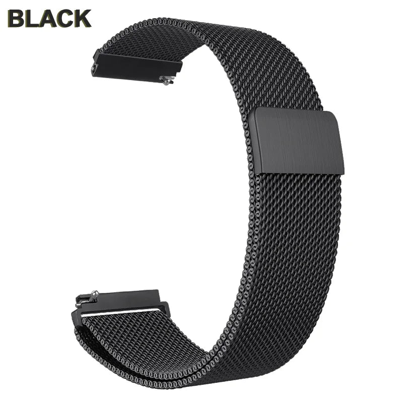 18mm 20mm 22mm Metal Strap For Garmin Vivoactive 3 4 4s 5 6 Band Watch Venu 2 2s 3s SQ Forerunner 645 Bracelet Milanese Loop