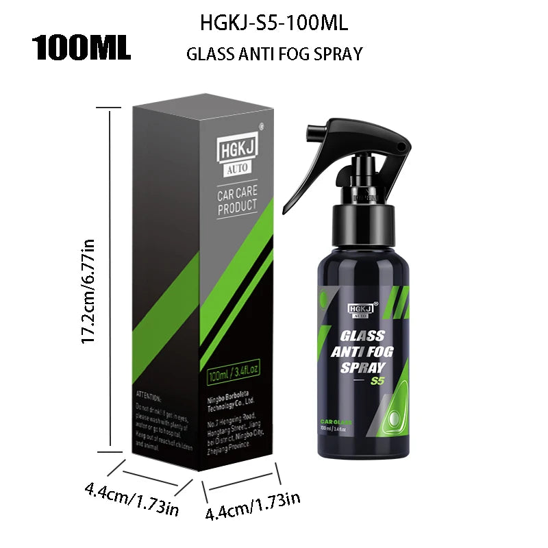 Car Window Anti Fog Spray Liquid Paint Care  Polishe Rainproof Anti-Fog Agent Water Car Care Windshield Glass Auto Accessory