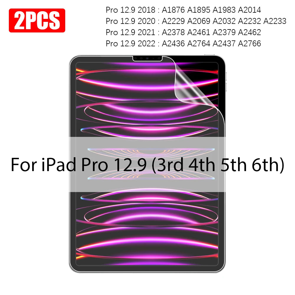 2PCS Paper Film Like For iPad 11th A16 10 9 9th 10th Generation Pro 13 M4 M5 12.9 Screen Protector Ipad Air 11 5 4 M3 M2 Mini 7