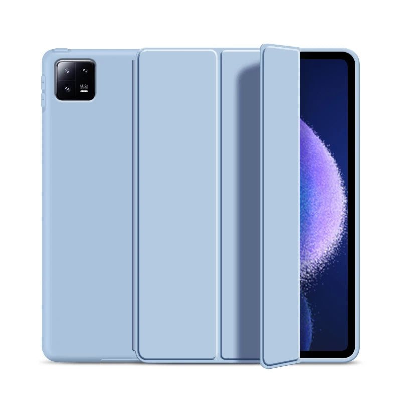 Smat Case For Xiaomi Pad 6 2023 11 inch PU Leather Tri-folding Magnetic Cover Funda For Xiaomi Mi Pad 6 MiPad 6 Pro 2023 Case