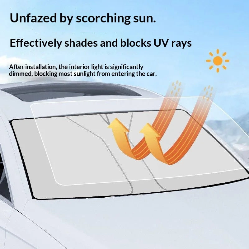 Car Windshield Sun Shade Cover Foldable Front Window Sun Visor Blocks UV Refletive Car Parasol Sunshade Protector Cover