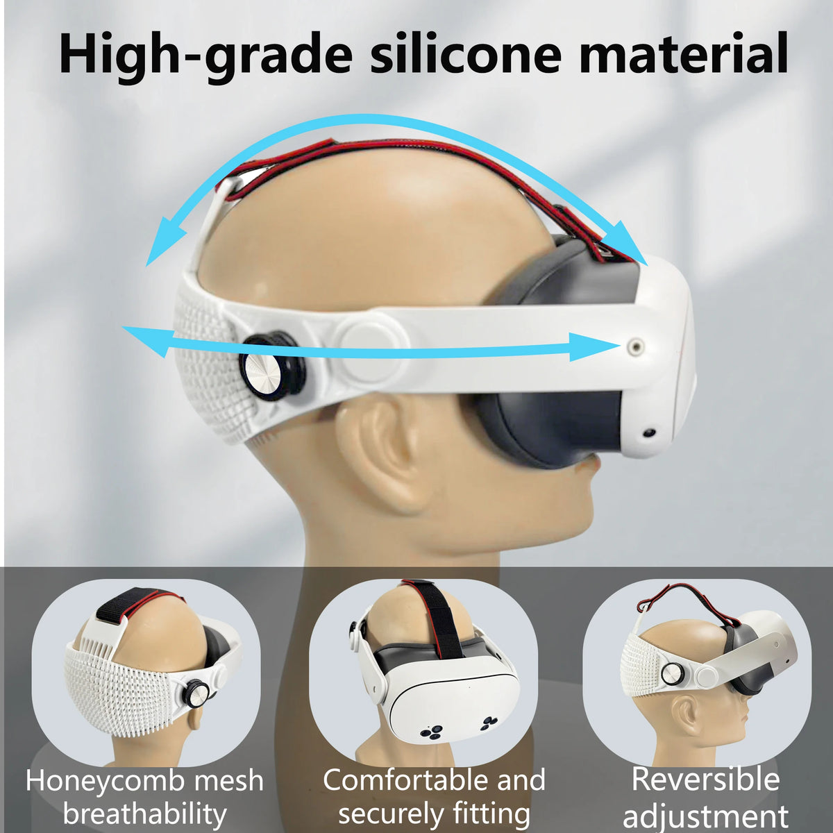 Suitable for Meta Quest 3/Quest 3S Elite Head Strap Accessory, Soft and Comfortable to Relieve Pressure, Allowing You to Lie Dow