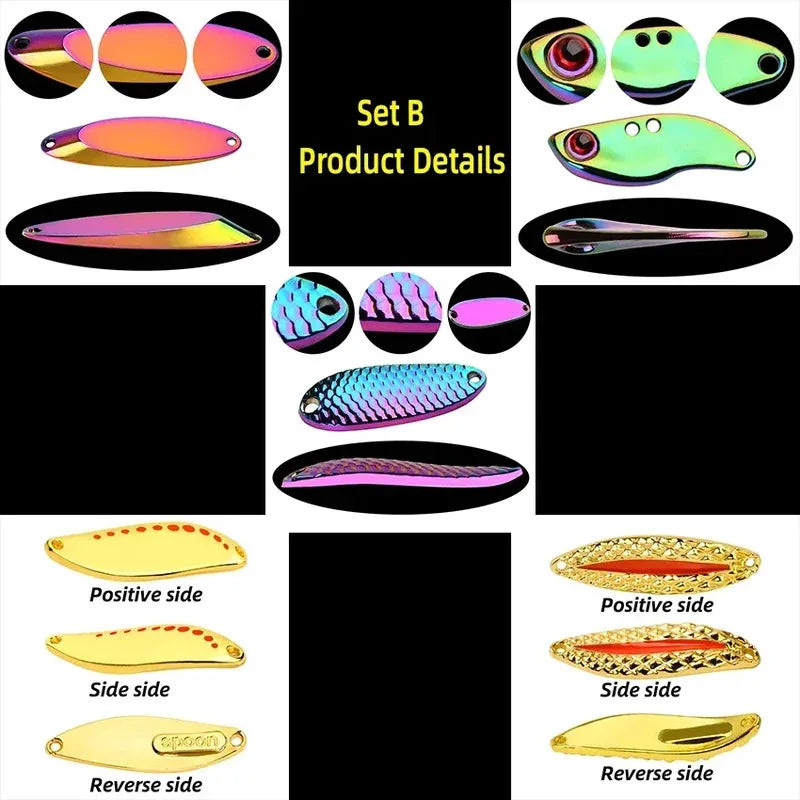 3g/10g/15g Metal Vib Fishing Lure set Sinking Hard Metal VIB Sea Fishing Lures Artificial Pesca Bait