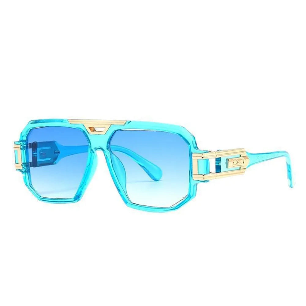 Party Square Full Frame Sunglasses Large Frame Oversized Anti-UV Glasses Street Style PC Retro HD Sunglasses Men
