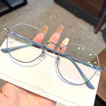 Clear Glasses Women Polygonal Metal Frame Eye Glasses 0 Flat Mirror Girls Eyewear Anti Blue Light Glasses Fashion Eyeglasses