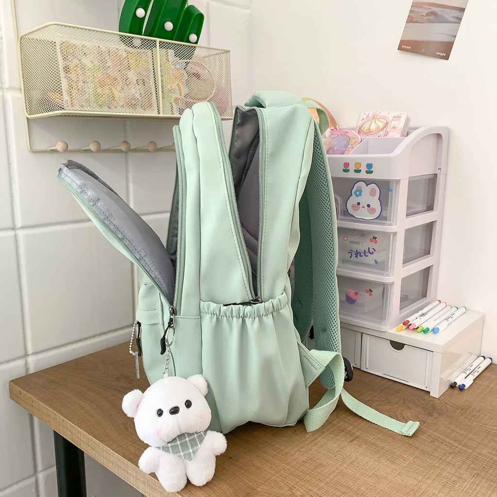 New Female Fashion Men High Capacity Waterproof College Backpack Trendy Women Laptop School Bags Cute Girl Travel Book Bag Cool