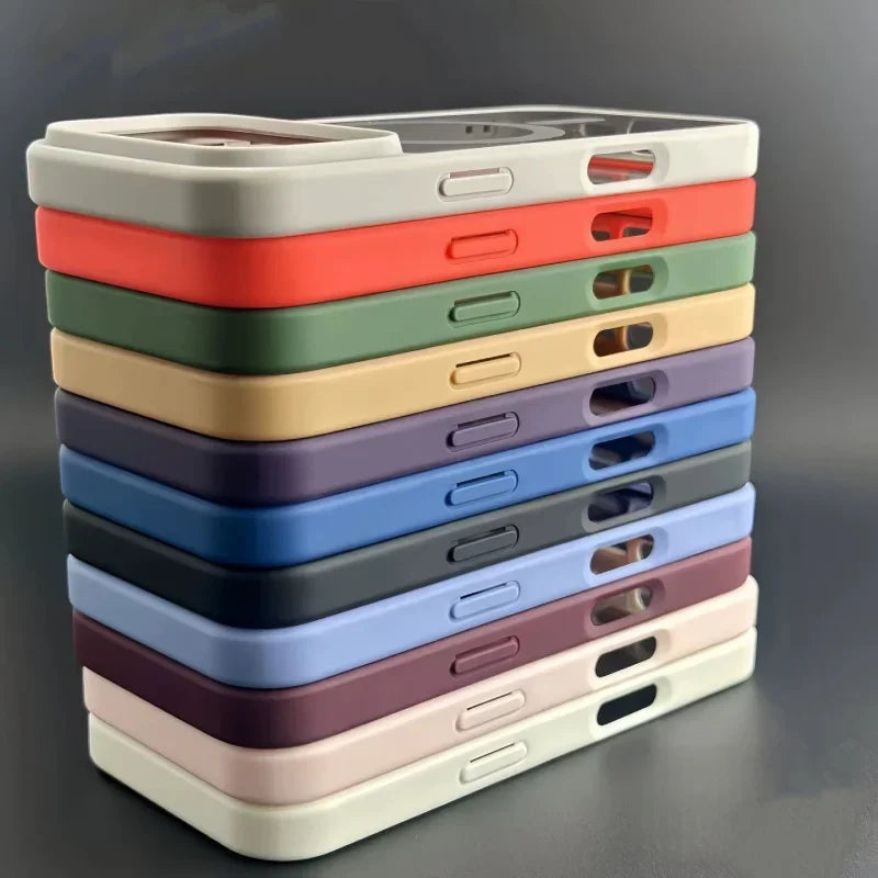 Fashion for Magsafe Wireless Charge Phone Case for IPhone 18 17 Air 16 15 14 Plus 13 12 Pro Max Transparent Acrylic Back Cover
