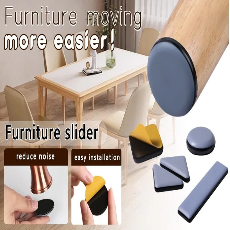 4pcs/set Furniture Leg Slider Pads Anti Scratch Easy Move Heavy Furniture Thickened Moving Pad Anti-abrasion Floor Protector Mat
