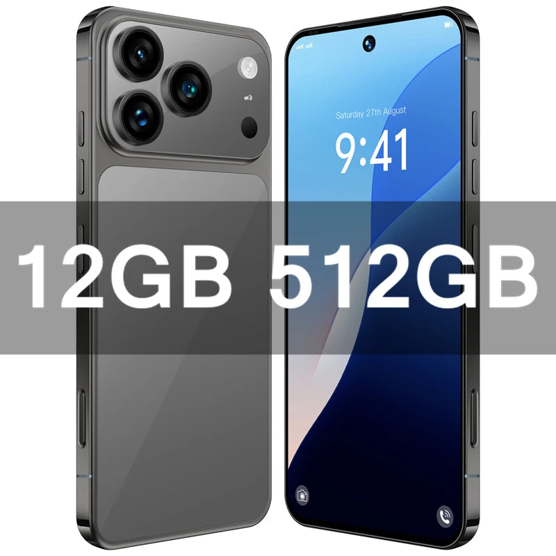 2026 HOT i17 ProMax NEW intelligent 5G standby original dual card dual battery 14 system global Android version 8000mAh JJ6