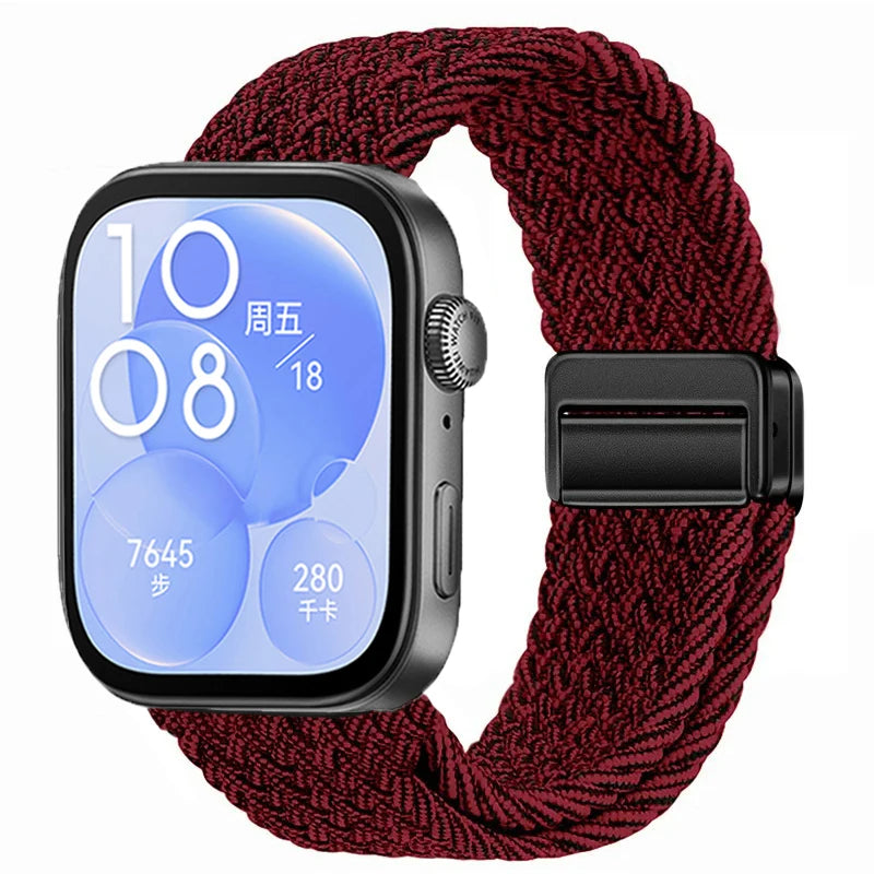 Magnetic Buckle Strap for Huawei Watch Fit 3/4/4 Pro Nylon Loop Bracelet Correa for Huawei Watch Fit 5/Fit 5 Pro Smart Wristband