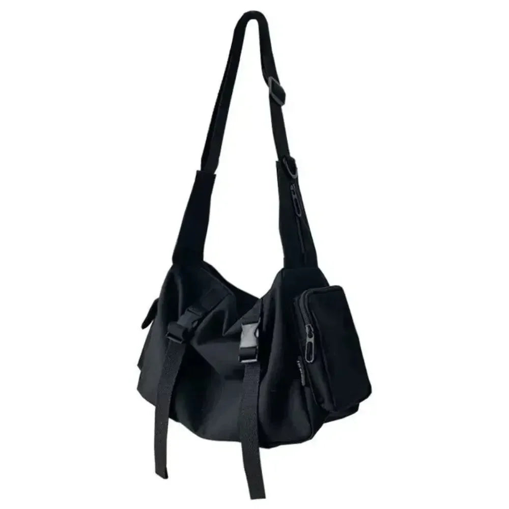 Crossbody Bags Canvas Women Youth Men Fashion Casual Large Capacity Handbags Shoulder Bags Solid Color Ladies Messenger Bag