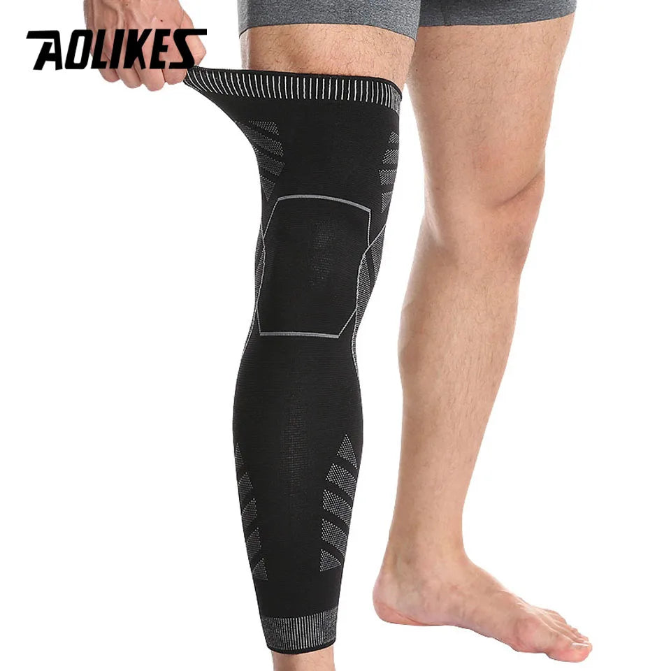 AOLIKES Sports Full Leg Compression Sleeves Knee Braces Support Protector for Weightlifting Arthritis Joint Pain Relief
