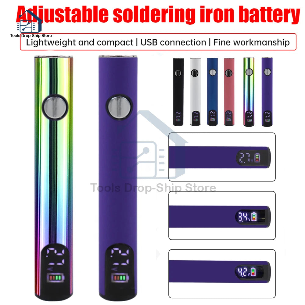 400mah Thread Battery Pen Solder Iron Shaped Battery Set Heat Device Adjustment Heating Kit Fittings Electric Soldering Iron