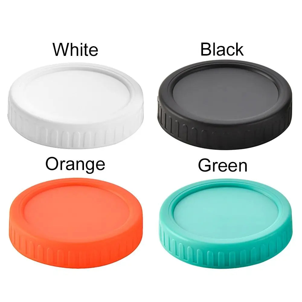 70/86mm Mason Jar Lids Leak Proof Seal Silicone O Plastic Screw Lid Universal Storage Cover For Wide Mouth Mug Cannings