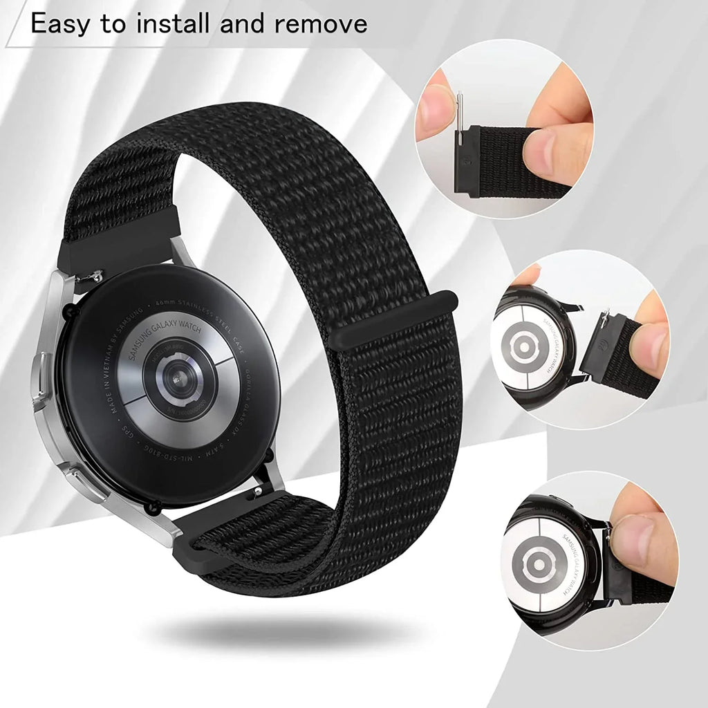 Nylon Loop For Garmin Forerunner 965 255 265 745 Bracelet For Garmin Vivoactive 6 5 4 3/Venu 2 3/Active/Chronos 22mm 20mm Strap