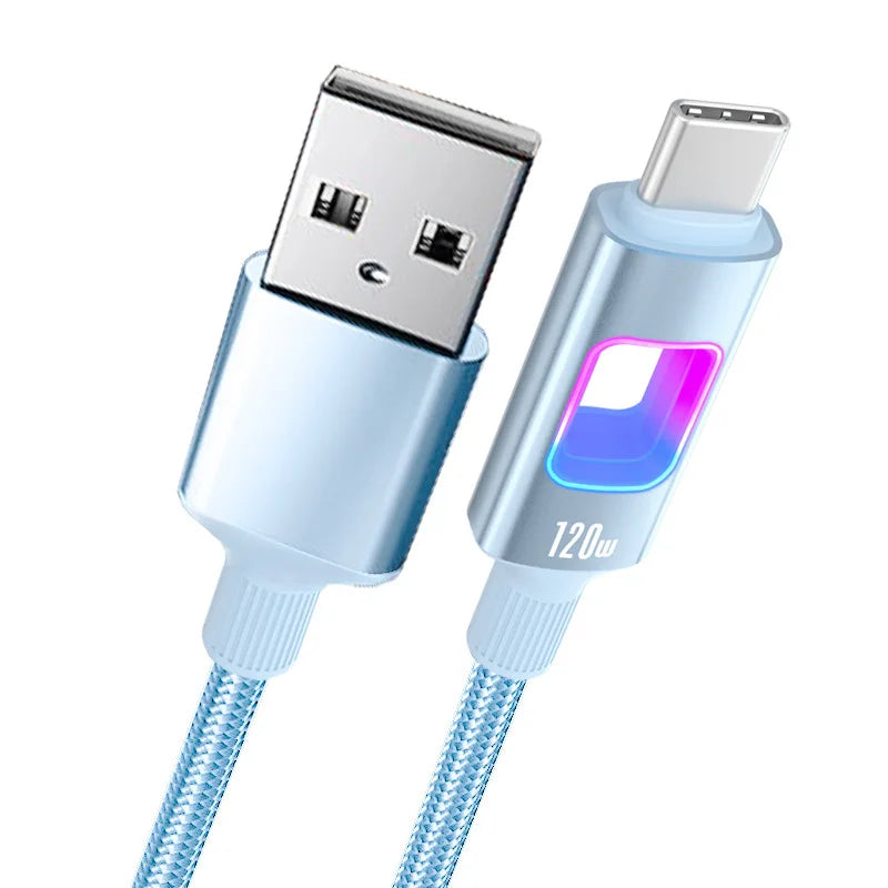 NNBILI Dual Type C 120W USB A to Type C Fast Charging Data Cord Type-C Quick Charging for Huawei MacBook iPad iPhone 18 17 Honor