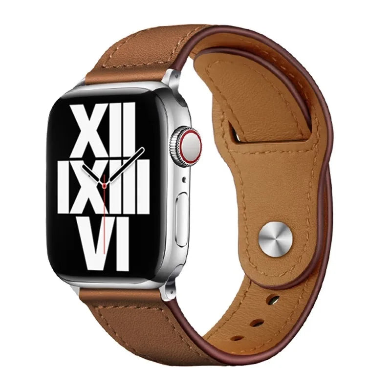 Leather Strap for Apple Watch Band 44mm 46mm 45mm 41mm 40mm 49mm 42mm 45mm 44mm Correa Bracelet iWatch Series 10/11 SE 7 8 Ultra