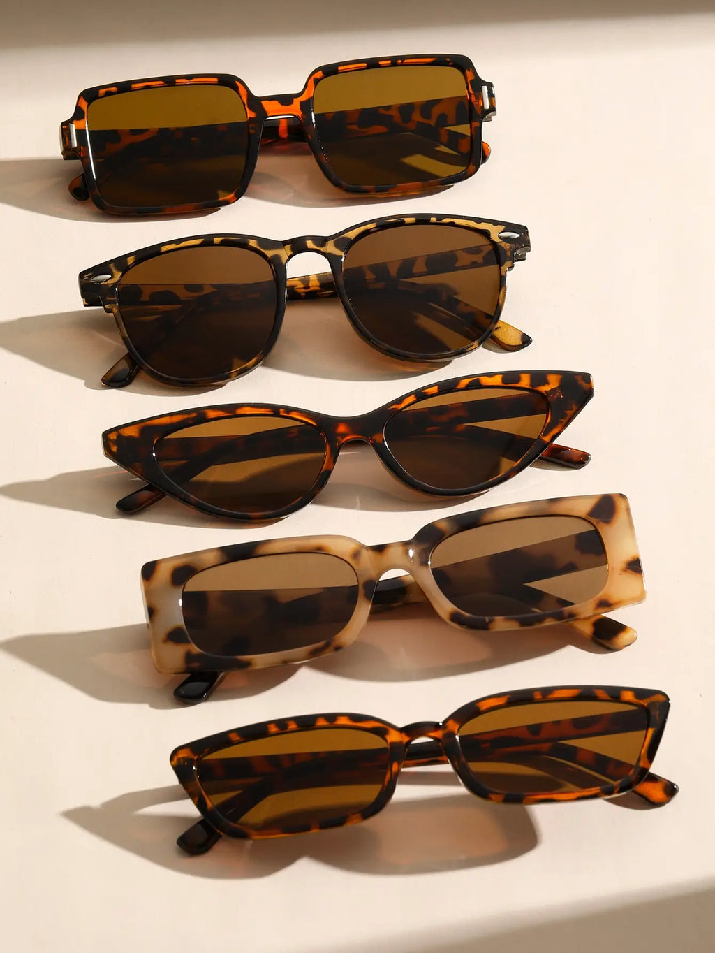5PCS Unisex Geometric Fashion Subglasses For Cool Outdoor Travel Daily Life