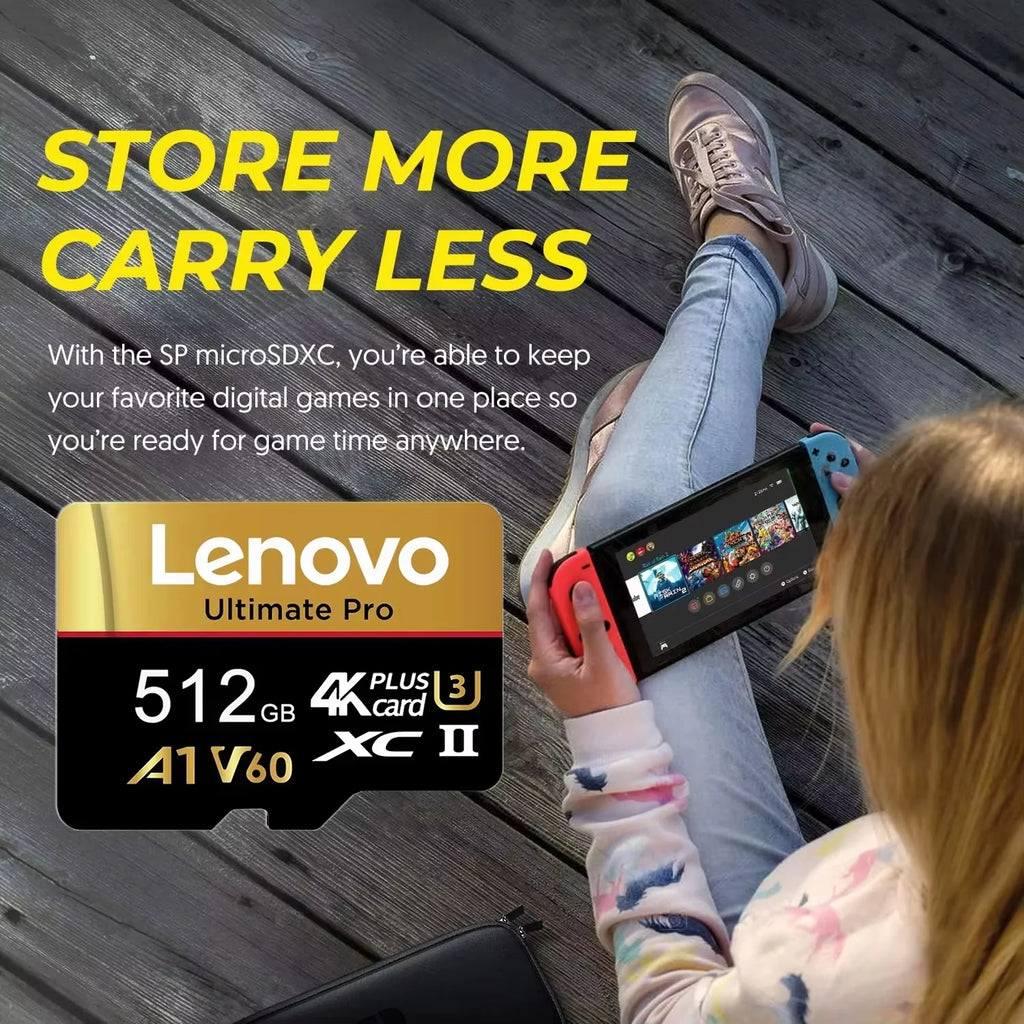 Ultra Lenovo Memory Card 512GB SD Cards TF Cards Micro SD Card 128GB 64GB Data Integrity 8K for Drone / Camera / Smartphone