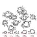 4pcs Stainless Steel Gold Round Spring Clasps Hooks for Bracelet Clavicle Necklace Clasp Connectors DIY Jewelry Making Supplies