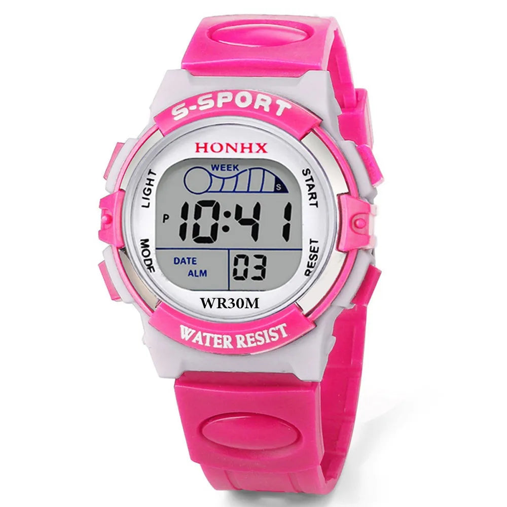 Waterproof Children Boys Digital LED Sports Watch Kids Alarm Date Watch Gift Children Casual Watches Bracelet