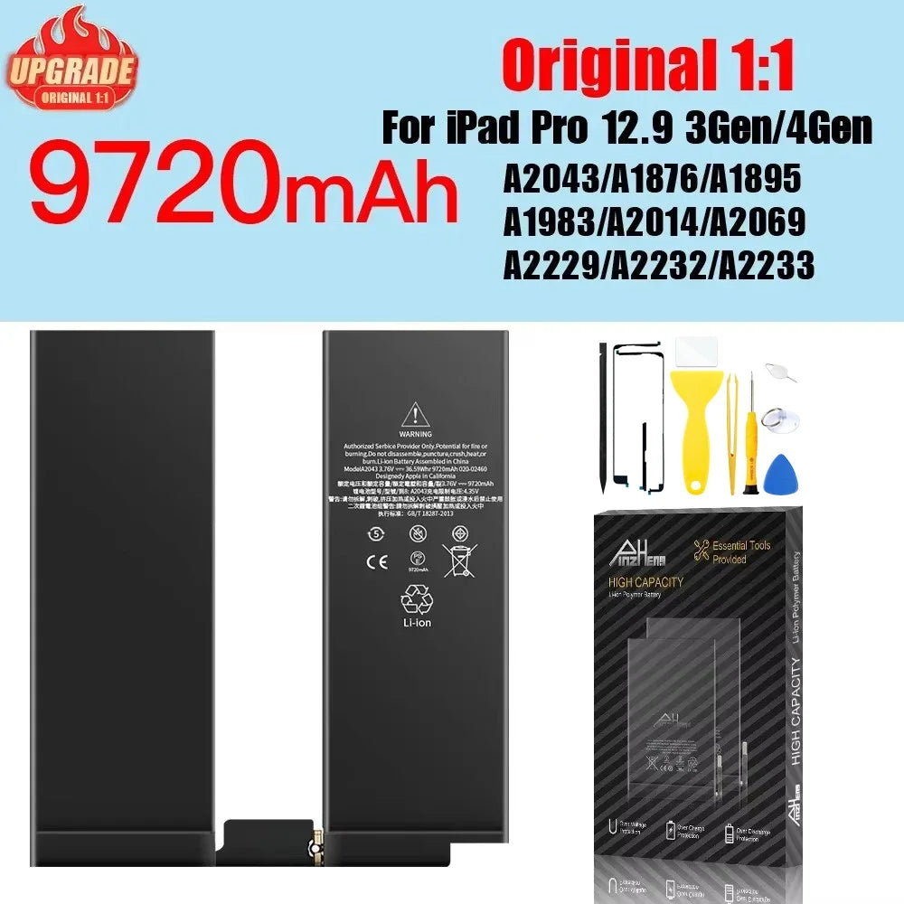 PINZHENG Tablet Battery For iPad 5 6 Air A1484 For iPad Air2 A1474 A1475 A1893 10.2 Mini 2 3 4 5 Pro 9.7 10.5 11 12.9 Battery