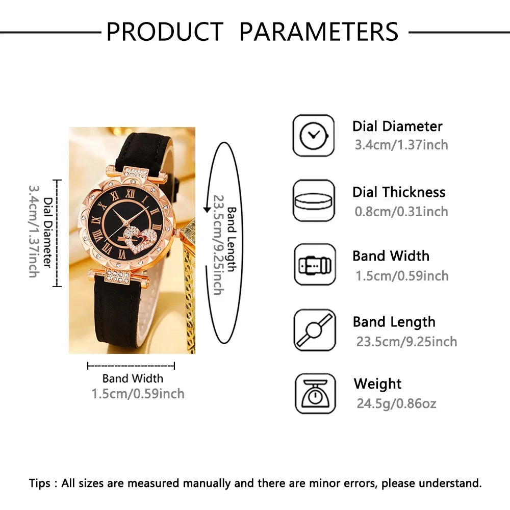 5pcs New Elegant Trendy Fashion Watch, Ideal Gift For Friends & Family For Valentine's Day, Ramadan And Birthdays.