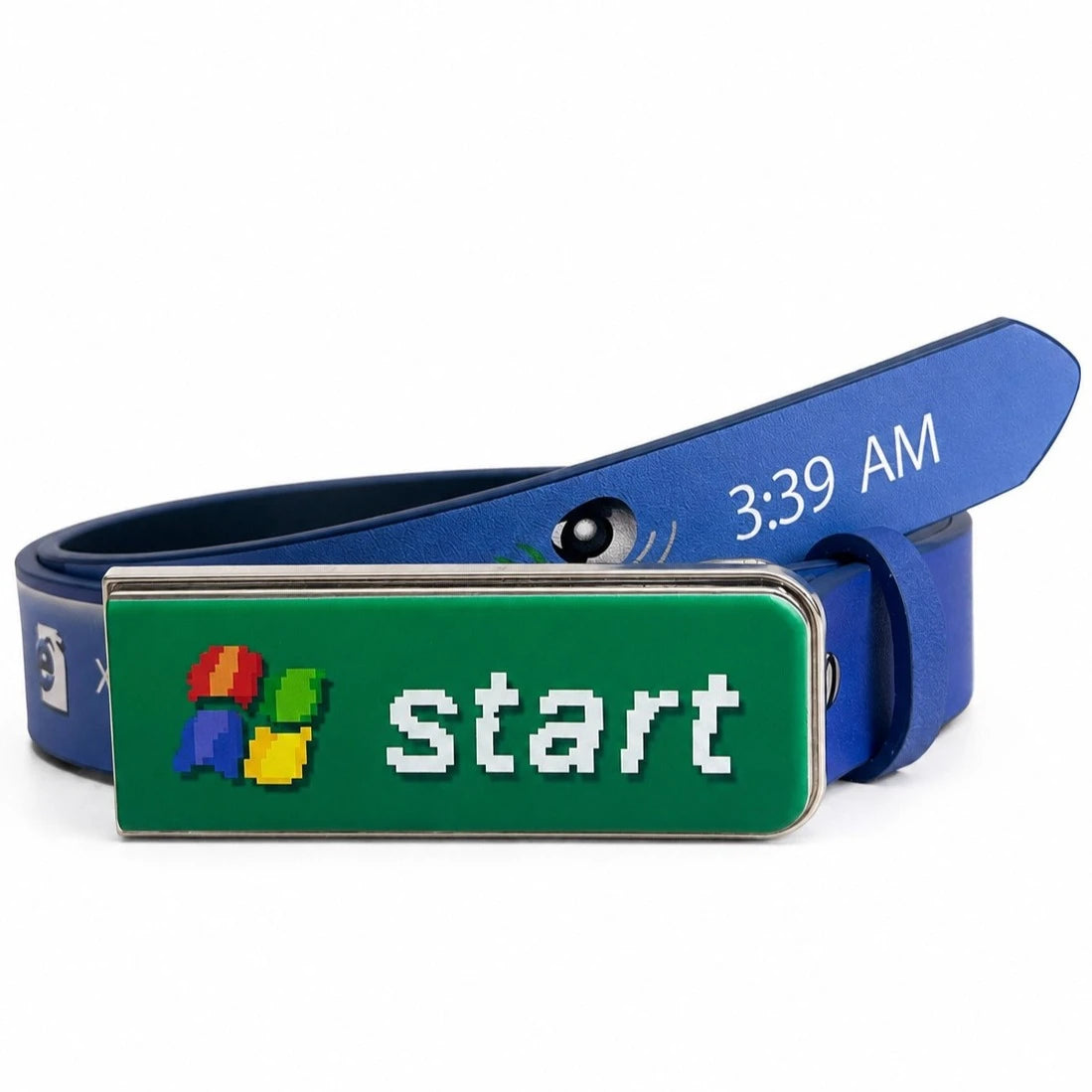 2.8cm Creative Retro Windows7 Taskbar Design Belt Unisex Y2K Men Women Internet Explorer Vintage Waist Belt for Streetwear Jeans