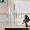 4pcs 7-Arm Acrylic Candlestick Clear Candelabra 26.5 Inch Tall for Wedding Birthday Party Living Room Decor