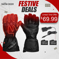 Motorcycle Heated Gloves Battery Powered Moto Guantes Winter Waterproof Riding Gloves Outdoor Keep Warm Guantes Para Moto