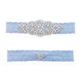 Sky Blue Bridal Wedding Garters 2025 for Bride Party Crystals Pearls Sexy Rhinestone  Garter Belt for Women Accessories Gift