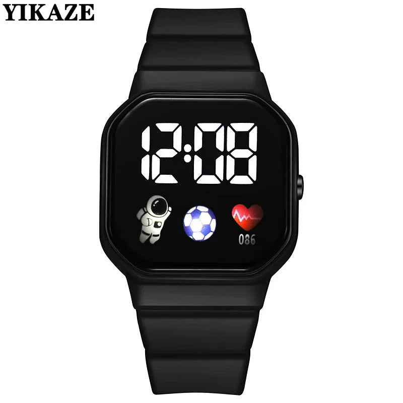 NEW LED Digital Watch For Kids Boys Girls Football Sports Watches Silicone Digital Watch Casual Childrens Electronic Wristwatch