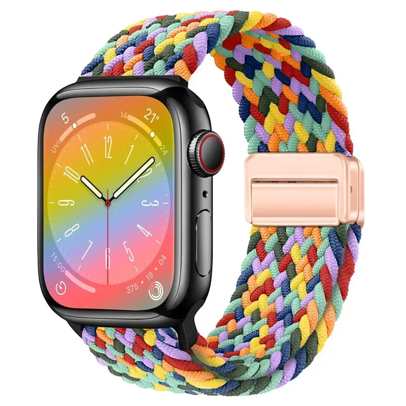 Nylon strap For Apple watch 11 10 42mm 46mm 9 8 7 45mm 41mm Ultra 3/2/1 49mm Magnetic wristband For iWatch 6 5 4 3 SE 44mm 40mm