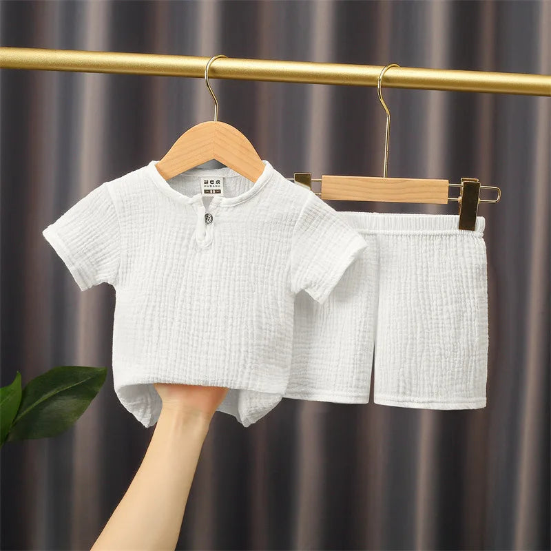 Kids Dinosaur Clothes Sets Cotton Outfits 2Pcs Infant Baby Boys Girls Clothing Newborn Top T-Shirt+Shorts 0-6Years Children Suit