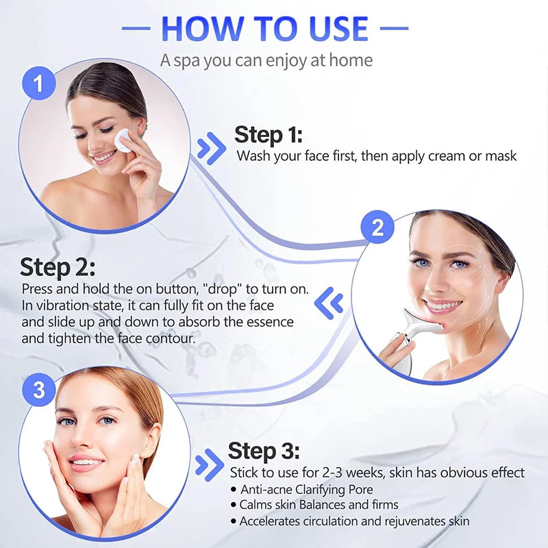 7 Color Neck Face Lifter Ems Neck Face Lifting Massager Skin Tighten Device Led Photon Therapy Anti Wrinkle Double Chin Remover