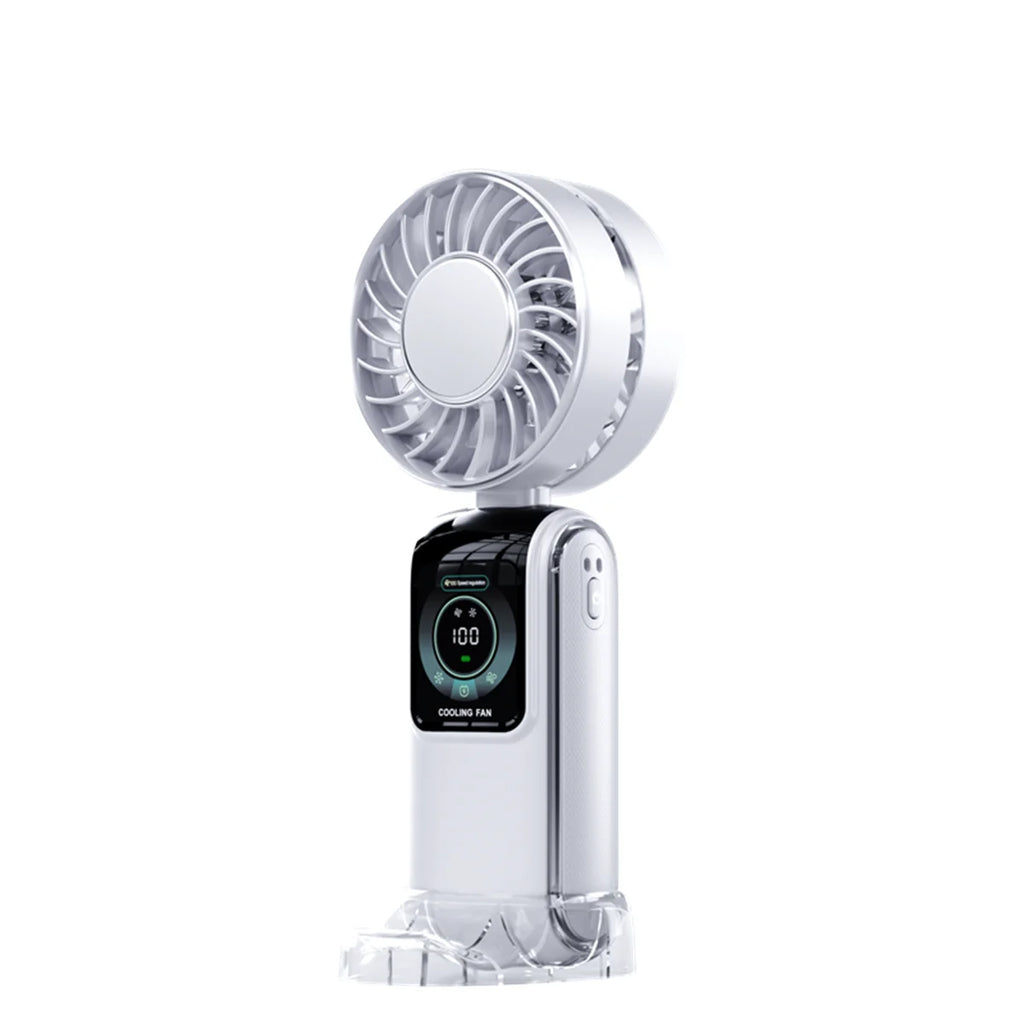 HOMEFISH 2026 new ice pack high-speed fan, semiconductor refrigeration handheld fan, portable charging folding small fan