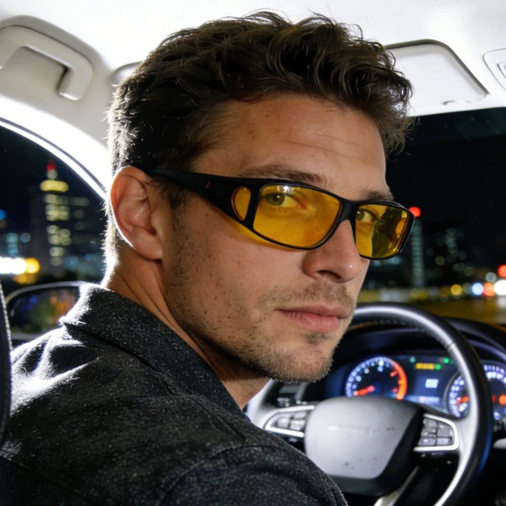 CRIXALIS Polarized Night Vision Sunglasses Car Night Driving Glasses Driver Goggles Unisex Sun Glasses UV400 Eyewear Gift